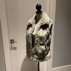 Zara Faux Fur Vest with Hidden Front Hooks